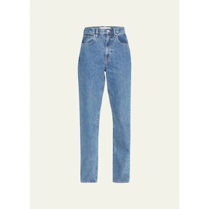 NWOT $339 SLVRLAKE London Crop Jean - Medium Wash High-Waist 90's Mom Denim